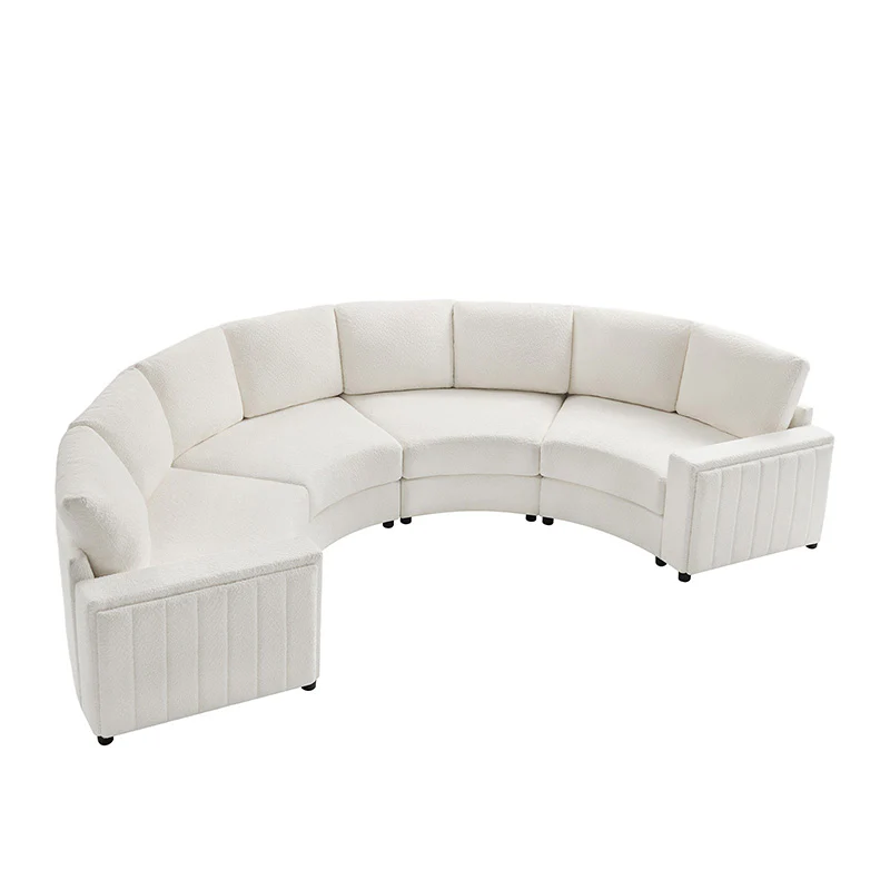 Aeris 138" Modern Curved Sectional Couch & Sofa With Curved Aesthetic - Image 21