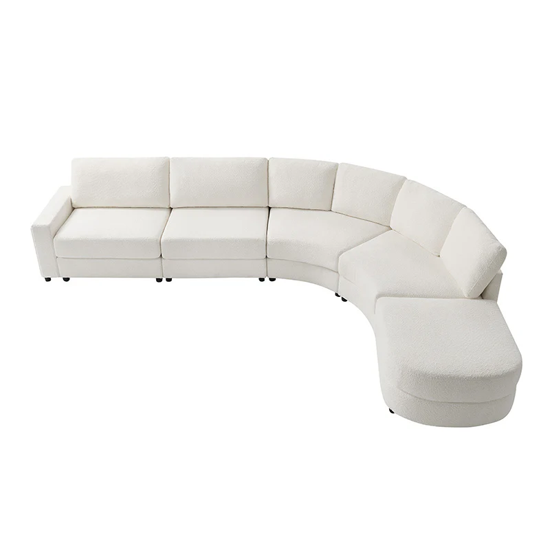 Aeris 138" Modern Curved Sectional Couch & Sofa With Curved Aesthetic - Image 28