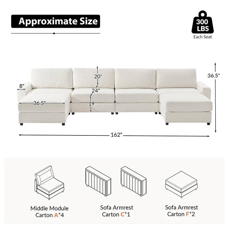 Aeris 138" Modern Curved Sectional Couch & Sofa With Curved Aesthetic - Image 35