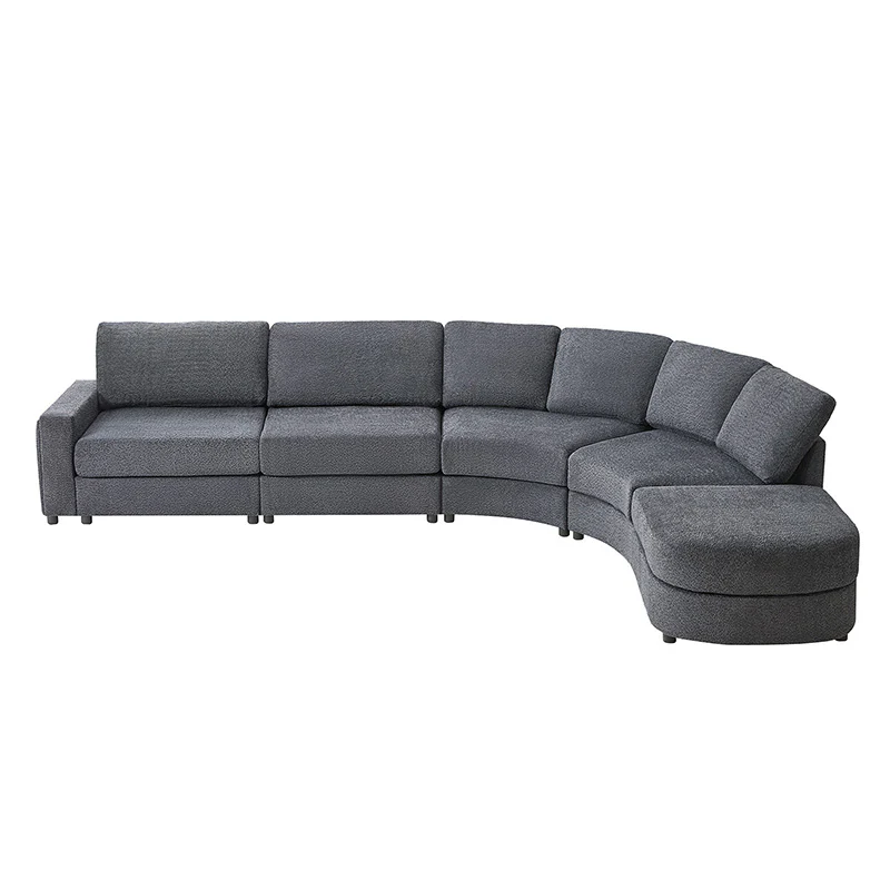 Aeris 138" Modern Curved Sectional Couch & Sofa With Curved Aesthetic - Image 43