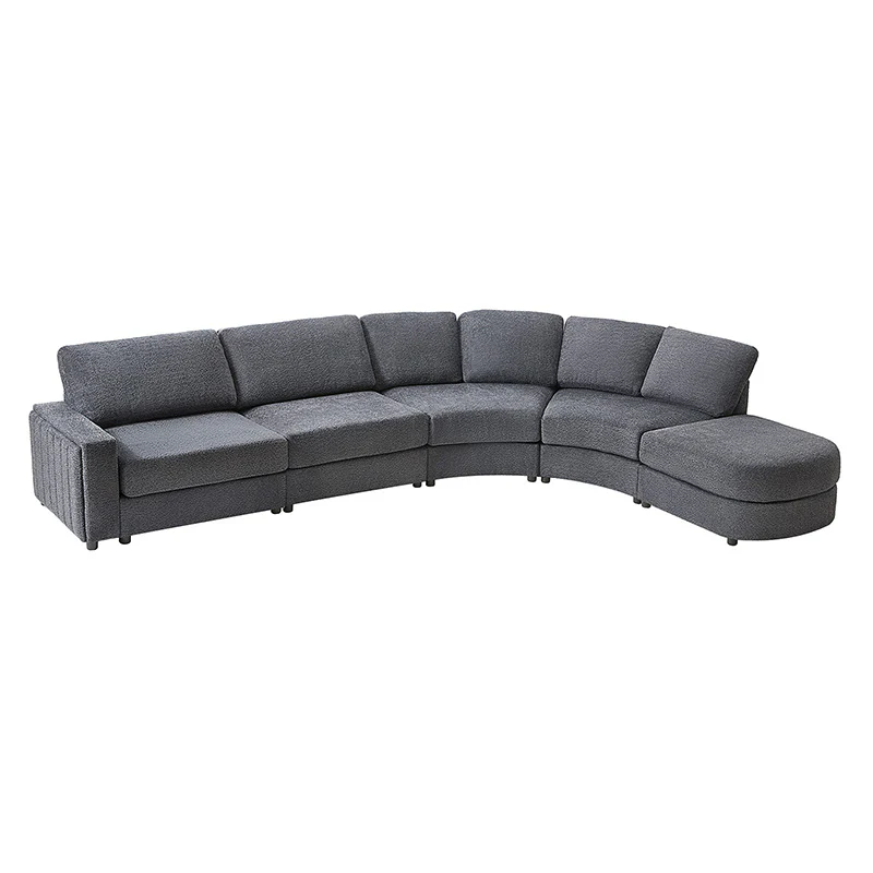 Aeris 138" Modern Curved Sectional Couch & Sofa With Curved Aesthetic - Image 44