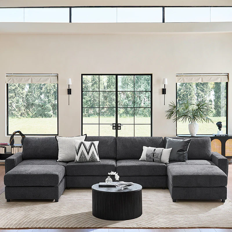 Aeris 138" Modern Curved Sectional Couch & Sofa With Curved Aesthetic - Image 49