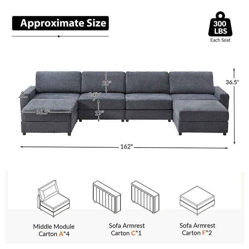 Aeris 138" Modern Curved Sectional Couch & Sofa With Curved Aesthetic - Image 50
