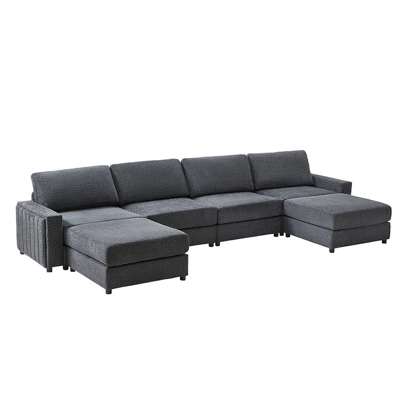 Aeris 138" Modern Curved Sectional Couch & Sofa With Curved Aesthetic - Image 52