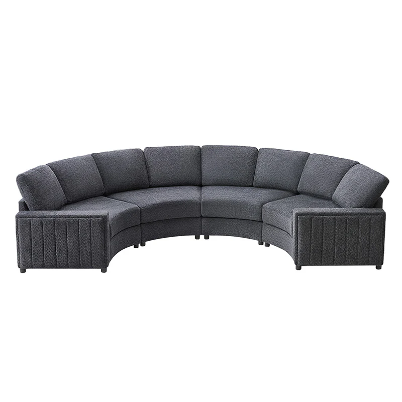 Aeris 138" Modern Curved Sectional Couch & Sofa With Curved Aesthetic - Image 59