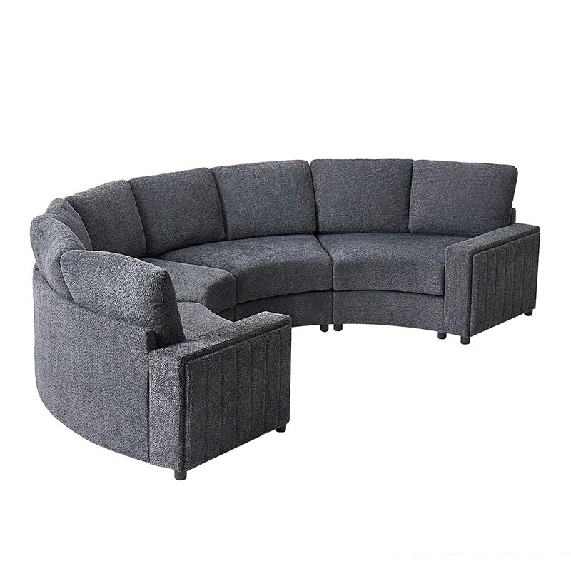 Aeris 138" Modern Curved Sectional Couch & Sofa With Curved Aesthetic - Image 60