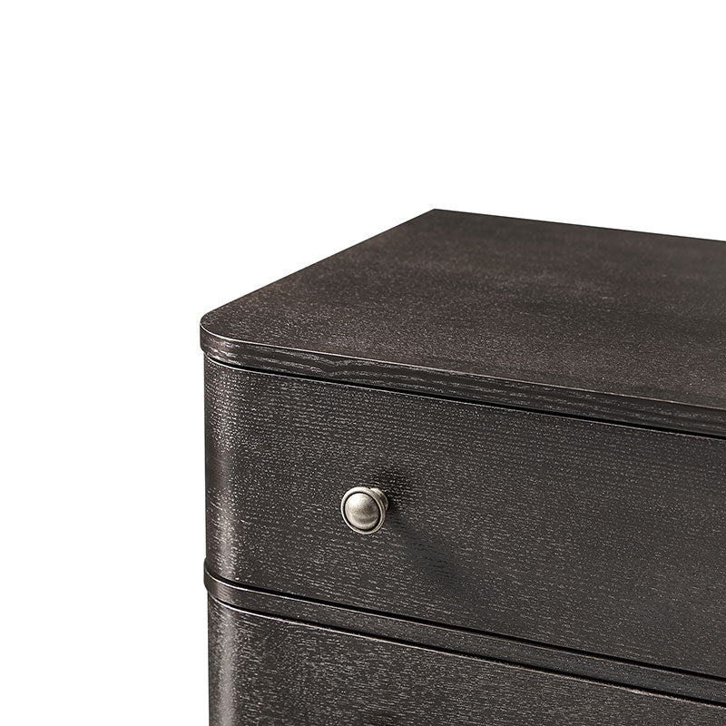 Modern End Table with Power Outlet & Curved Design - Image 14