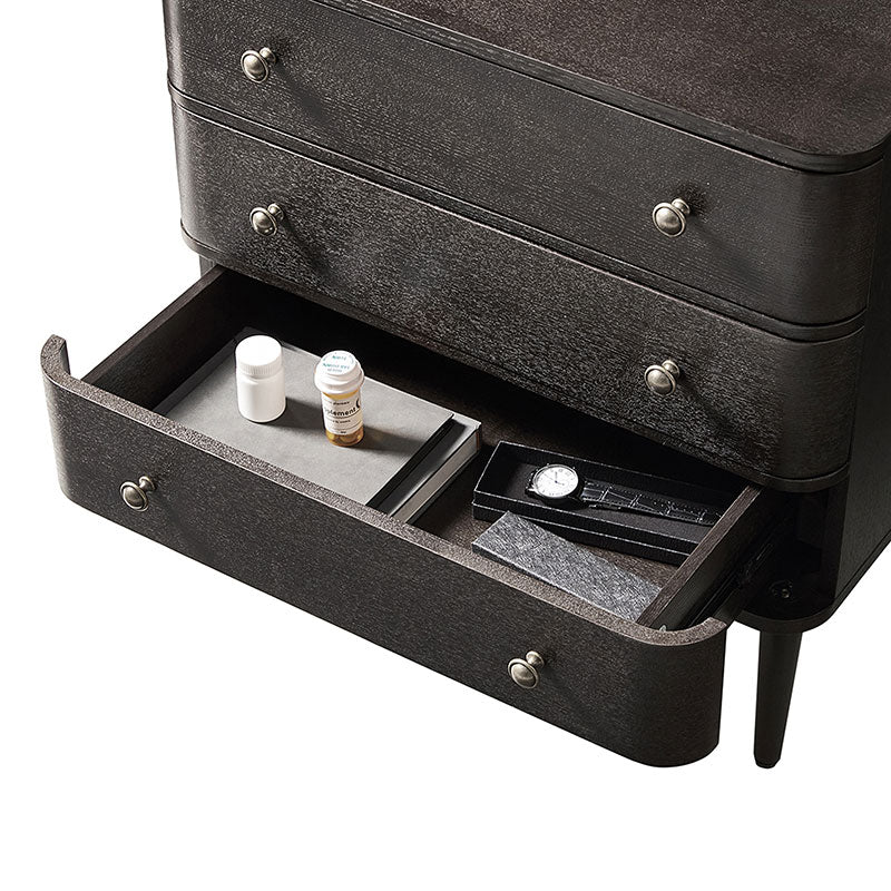 Modern End Table with Power Outlet & Curved Design - Image 15