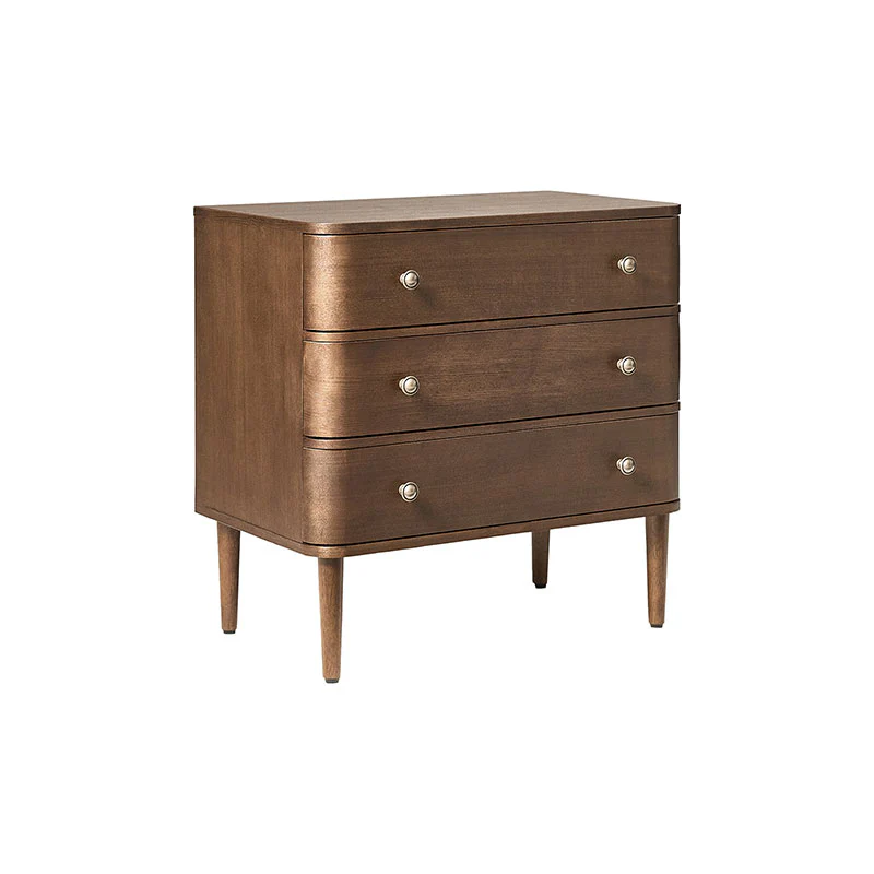Modern End Table with Power Outlet & Curved Design - Image 5