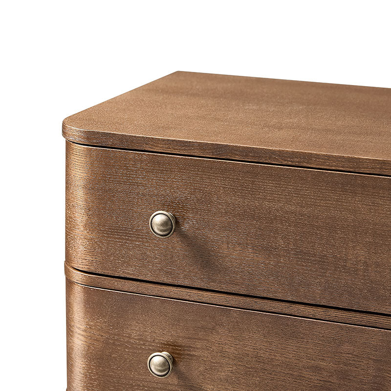 Modern End Table with Power Outlet & Curved Design - Image 6