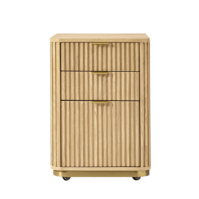 Modern Fluted Cabinet with Drawers and A4 File Storage - Image 5