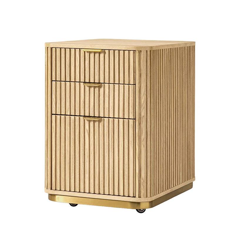 Modern Fluted Cabinet with Drawers and A4 File Storage - Image 6