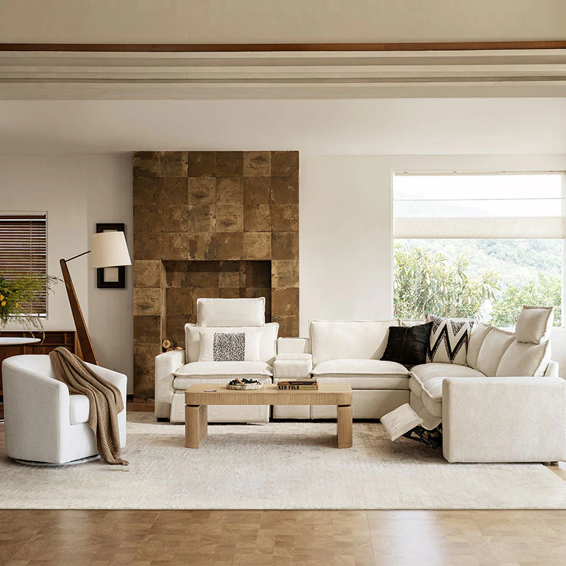 Modern Modular Power Reclining & Standing Coffee Table Living Room Set - Image 2