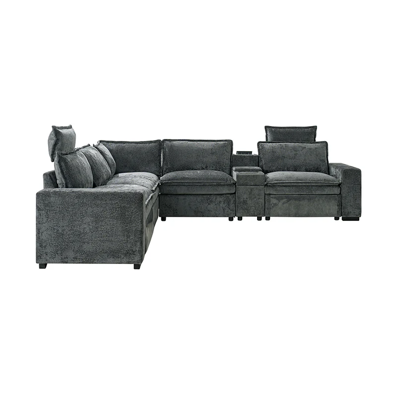 Modern Modular Power Reclining & Standing Coffee Table Living Room Set - Image 53
