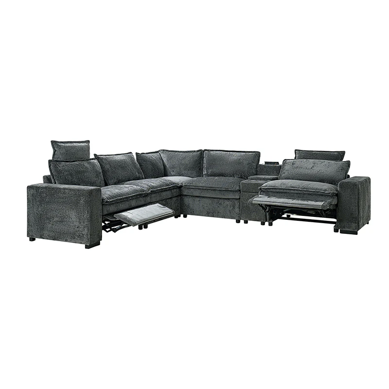 Modern Modular Power Reclining & Standing Coffee Table Living Room Set - Image 54
