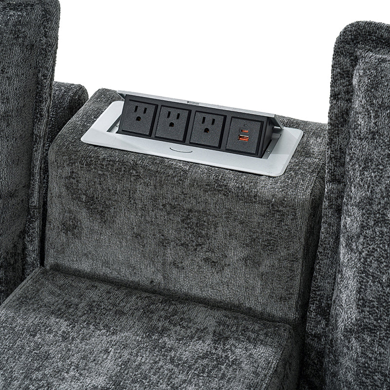 Modern Modular Power Reclining & Standing Coffee Table Living Room Set - Image 56