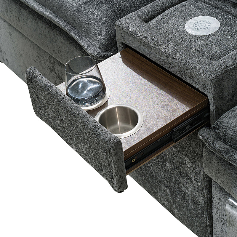 Modern Modular Power Reclining & Standing Coffee Table Living Room Set - Image 57