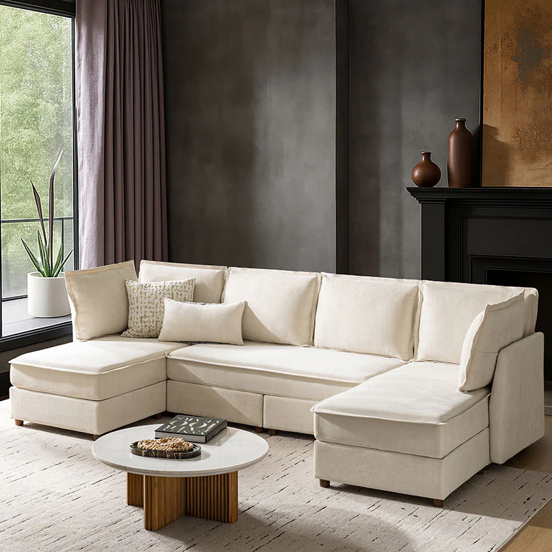 Diego Modern Modular 6-Seat Sectional Sofa with Chaise Lounge - Image 22