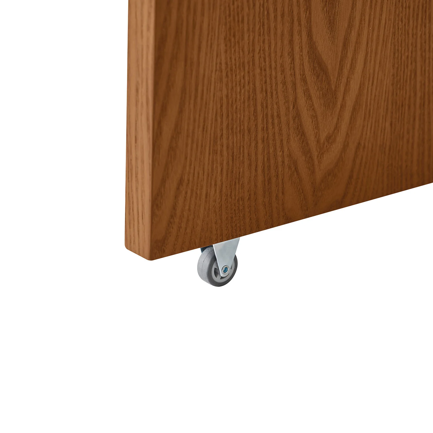 Modern Fluted L shaped 360 Rotating Wooden Office Desk - Image 26