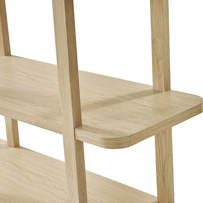 Modern Fluted Wood Bookshelf with Cabinet Storage - Image 6