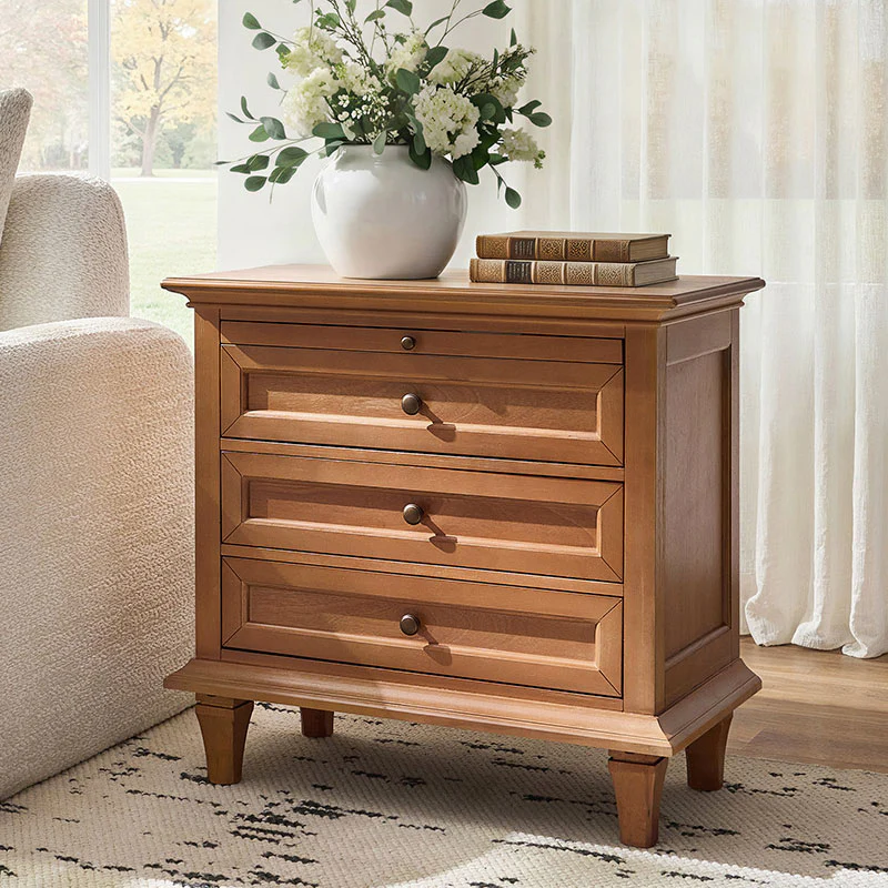 Mornay Transitional Solid Wood 6-Drawer Dresser & 3-Drawer Nightstand - Image 10