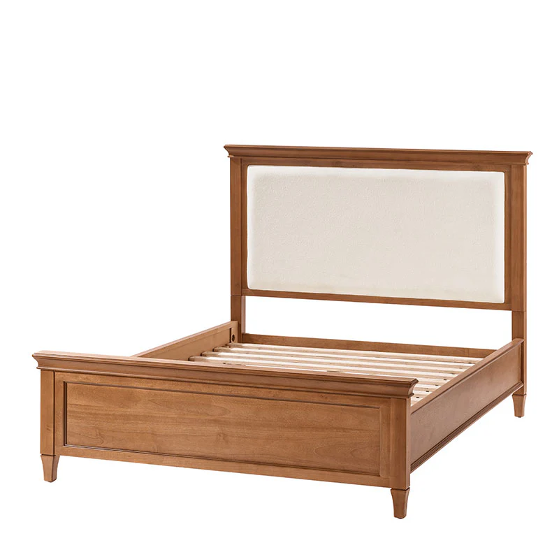 Mornay Transitional Solid Wood Bed with Upholstered Headboard - Image 15