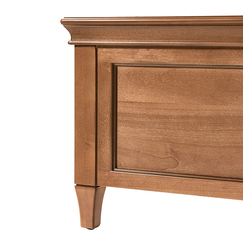 Mornay Transitional Solid Wood Bed with Upholstered Headboard - Image 9