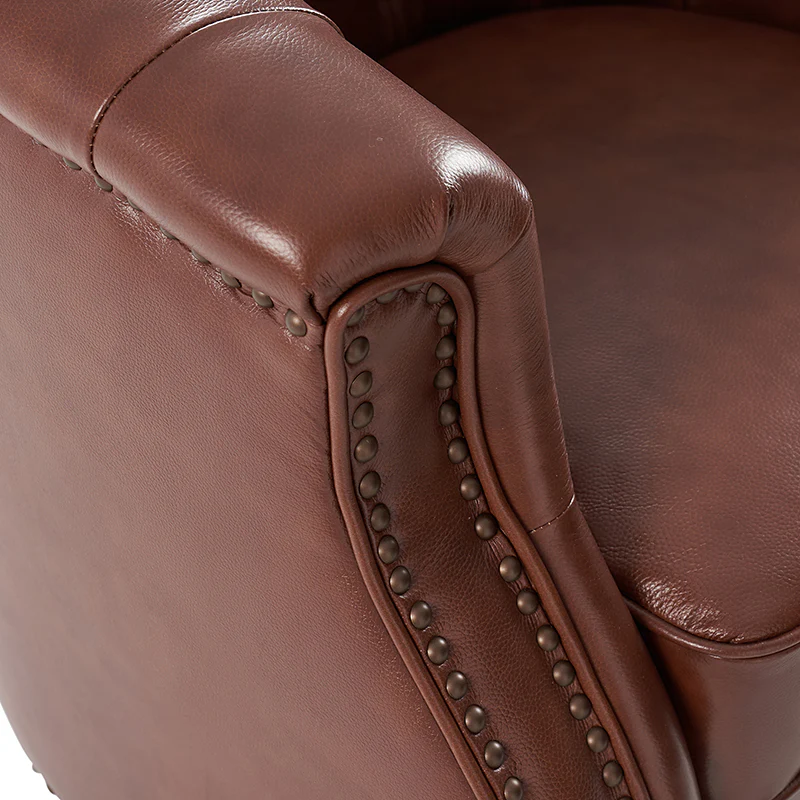 Morris Chesterfield Traditional Rocker Button-Tufted Design Swivel Chair - Image 15