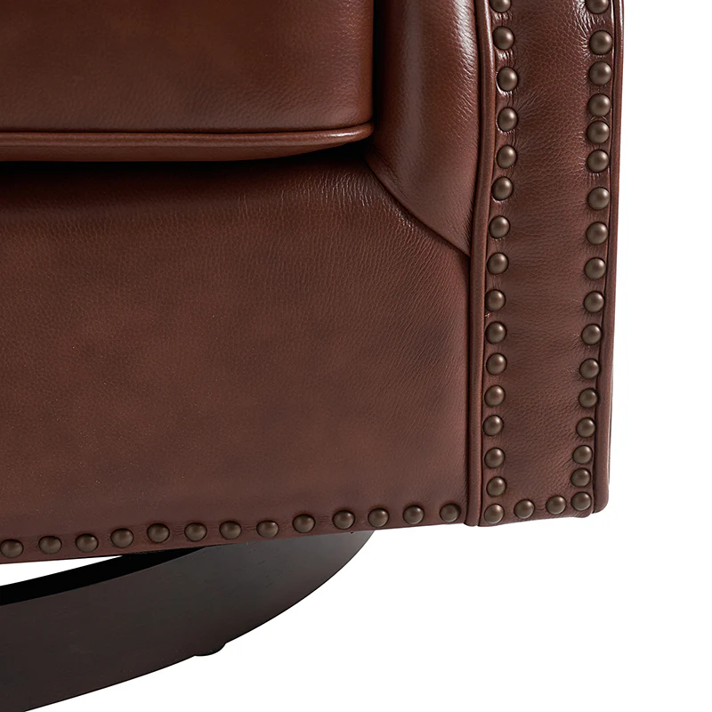 Morris Chesterfield Traditional Rocker Button-Tufted Design Swivel Chair - Image 16
