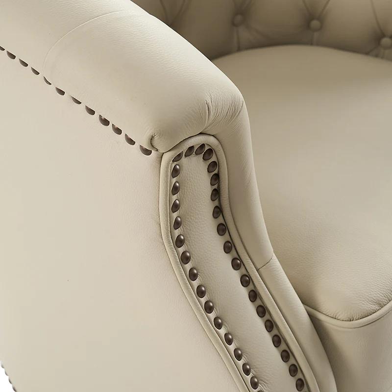 Morris Chesterfield Traditional Rocker Button-Tufted Design Swivel Chair - Image 23