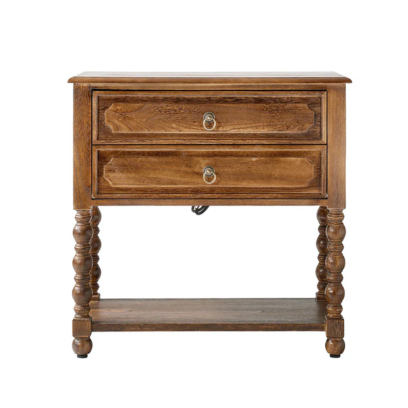 Multi-Functional Wooden End Table with USB & Open Shelf(Optional Types) - Image 17
