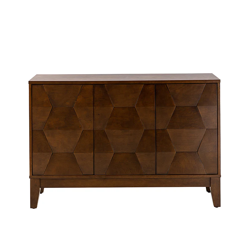 Kamu 45″ Wide 3-Door Sideboard – Modern Minimalist Storage Cabinet - Image 4