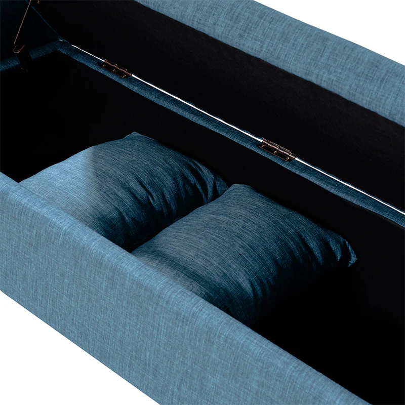 Octavia Upholstered Storage Bench with Turned Wood Legs - Image 39