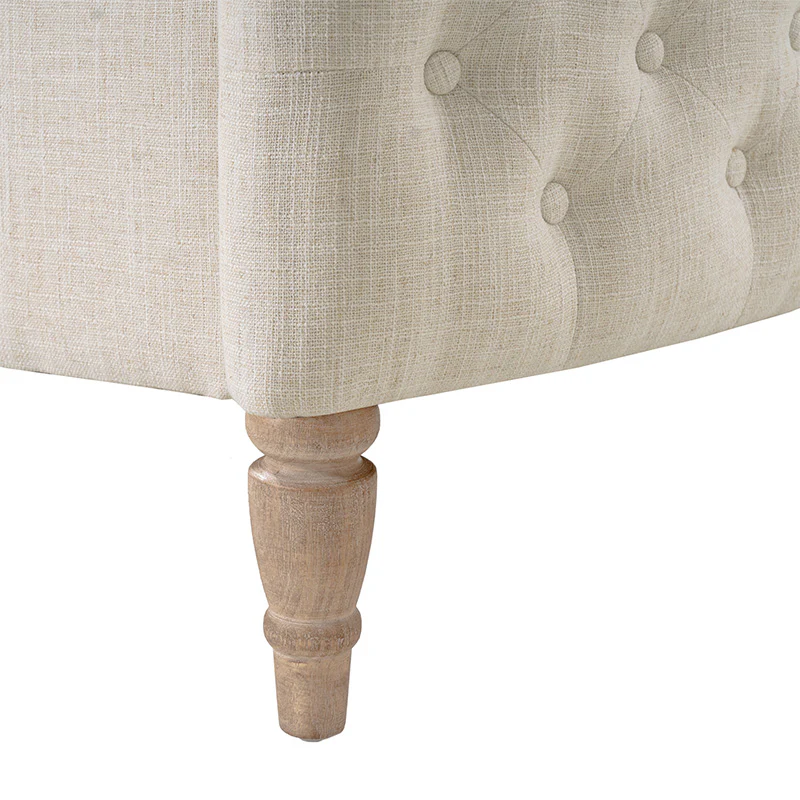 Octavia Upholstered Storage Bench with Turned Wood Legs - Image 8