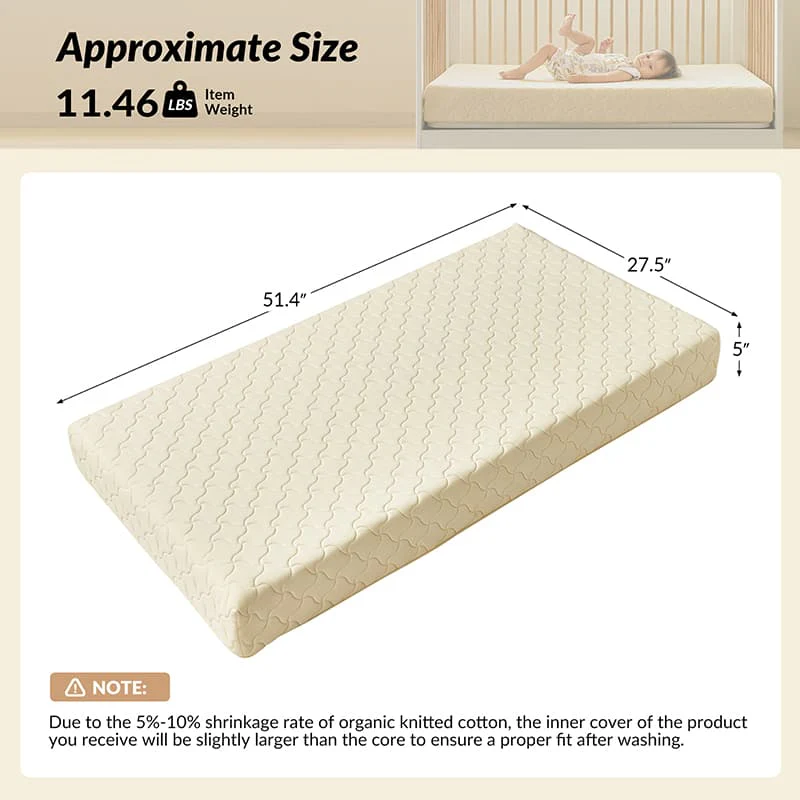 2-Stage Crib & Toddler Bed Mattress Topper - Image 3
