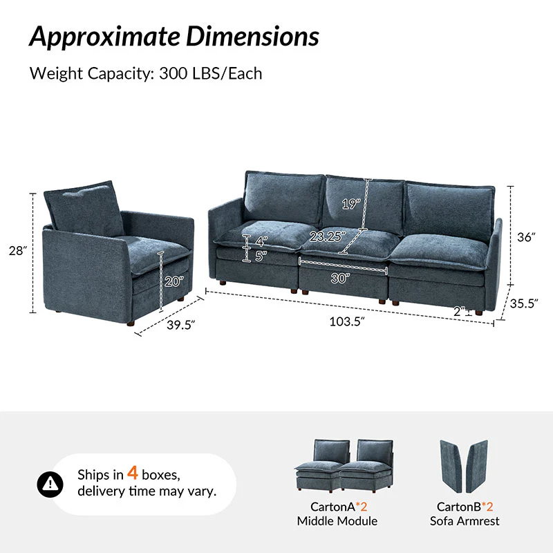 Victoria Oversized Modular Sectional Sofa with Hidden Storage and Removable Slipcovers - Image 23