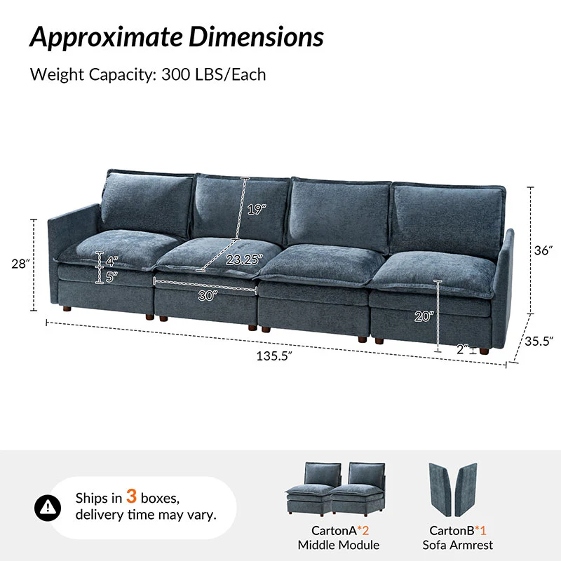 Victoria Oversized Modular Sectional Sofa with Hidden Storage and Removable Slipcovers - Image 33