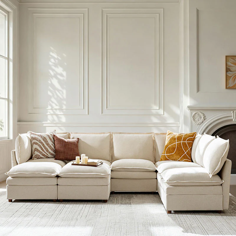 Victoria Oversized Modular Sectional Sofa with Hidden Storage and Removable Slipcovers - Image 56