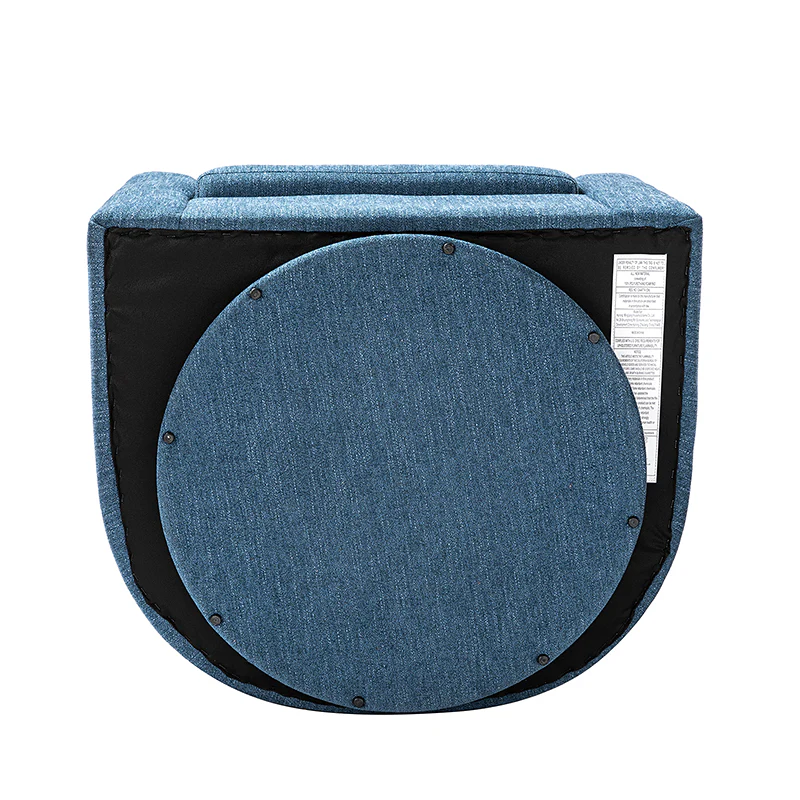 Pablo Modern Swivel Barrel Chair with Upholstered Fabric & Metal Base - Image 16