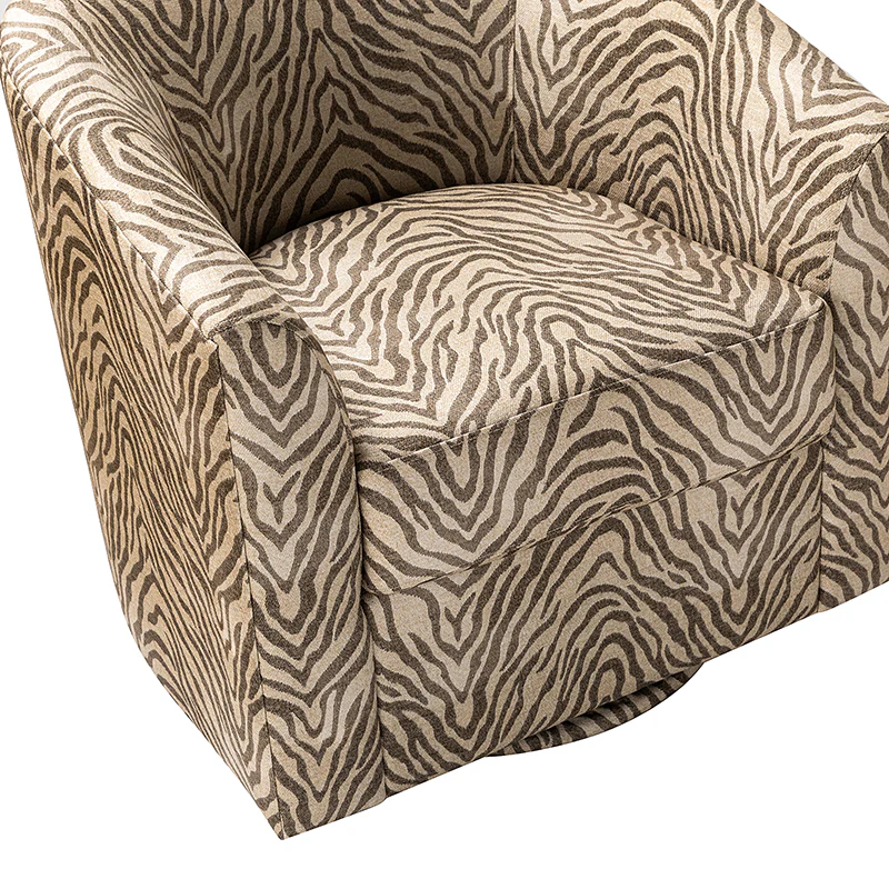 Pablo Modern Swivel Barrel Chair with Upholstered Fabric & Metal Base - Image 38