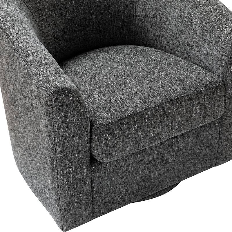 Pablo Modern Swivel Barrel Chair with Upholstered Fabric & Metal Base - Image 62