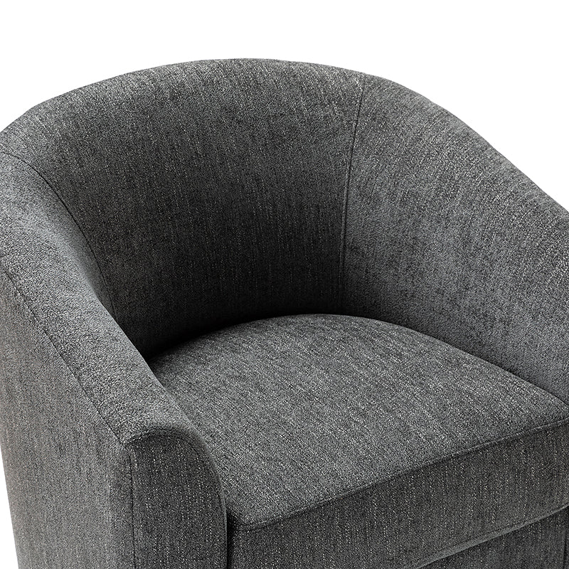 Pablo Modern Swivel Barrel Chair with Upholstered Fabric & Metal Base - Image 63