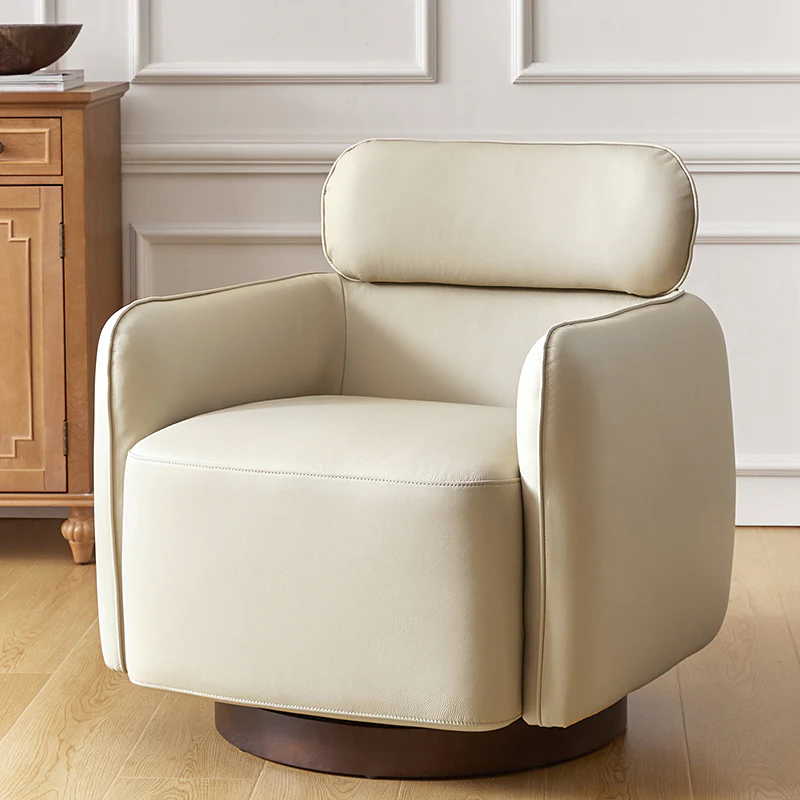 Philander Modern Genuine Leather Swivel Chair - Image 10
