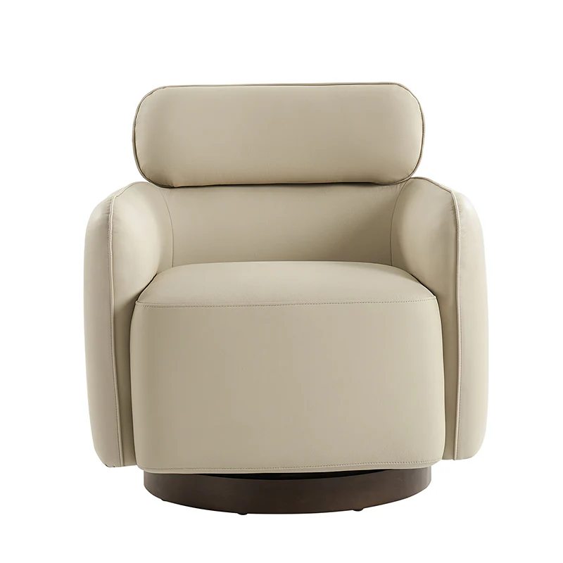 Philander Modern Genuine Leather Swivel Chair - Image 12