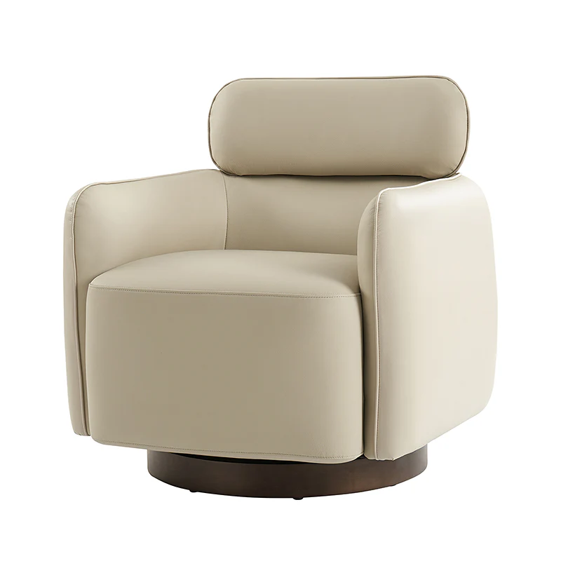 Philander Modern Genuine Leather Swivel Chair - Image 13