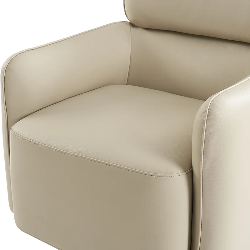 Philander Modern Genuine Leather Swivel Chair - Image 15