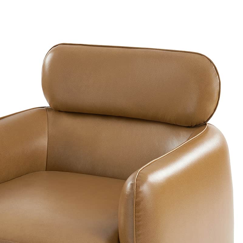 Philander Modern Genuine Leather Swivel Chair - Image 6