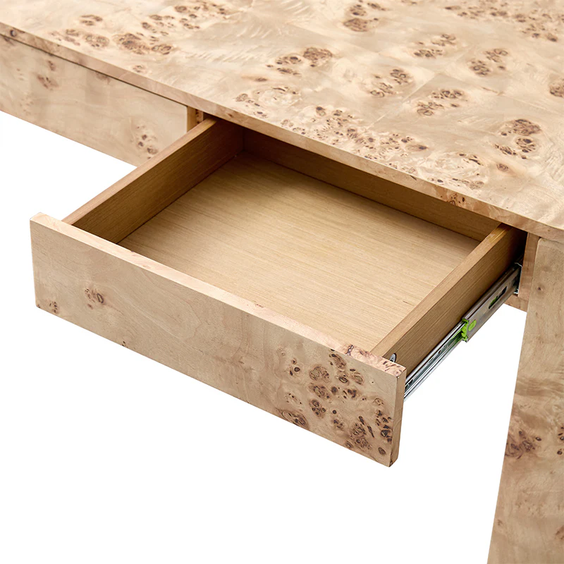 Poplar Burl Desk in Natural Modern Style - Image 7