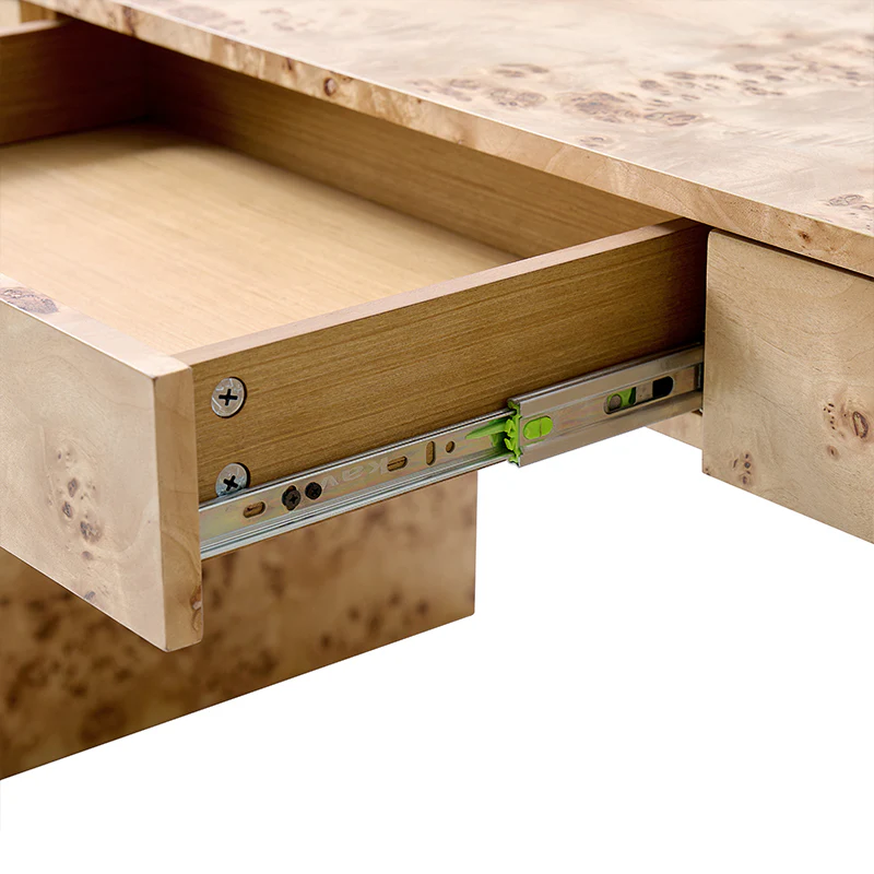 Poplar Burl Desk in Natural Modern Style - Image 8