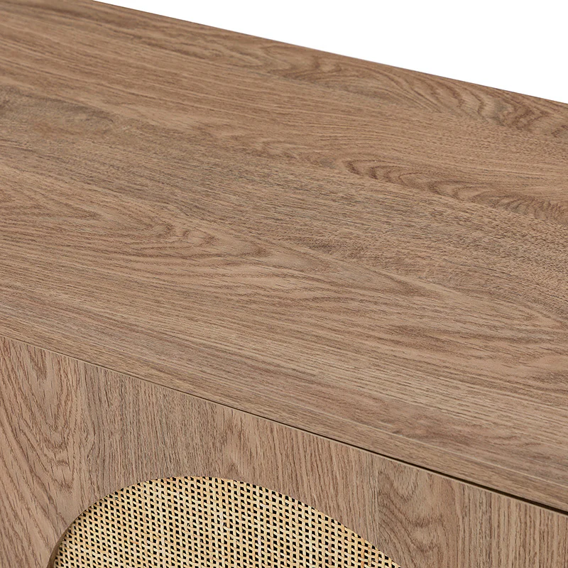 Posey 56″ Wood & Rattan Sideboard – Modern Coastal Storage Cabinet - Image 15